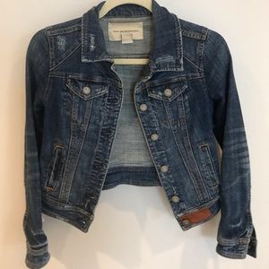 Anthropologie Cropped Denim Jacket